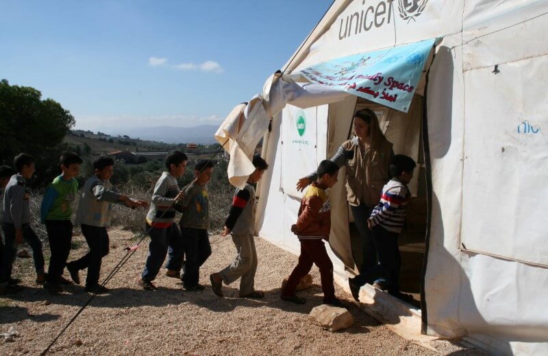 La scuola di AVSI nei campi profughi del Libano